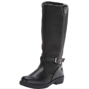 TOTES WOMENS ESTHER WATERPROOF SNOW BOOTS| SIZE 9 W | BLACK COLOR